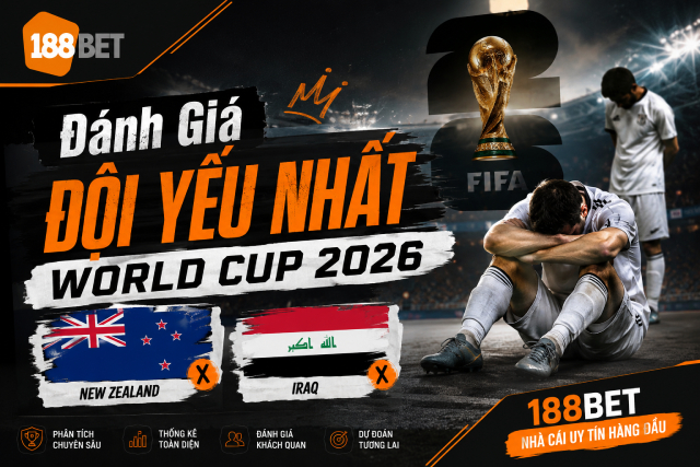 188BET Boutiquefantasias đánh giá đội yếu nhất World Cup 2026 để bạn có quyết định chính xác