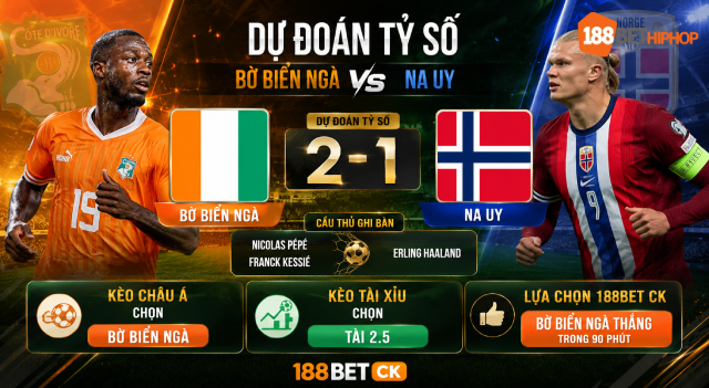 Nhận định Bờ Biển Ngà vs Na Uy với dự đoán từ chuyên gia 188BET CK
