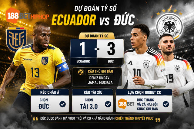 Phùng Trâm Anh 188BET CK dự đoán kết quả nhận định Ecuador vs Đức