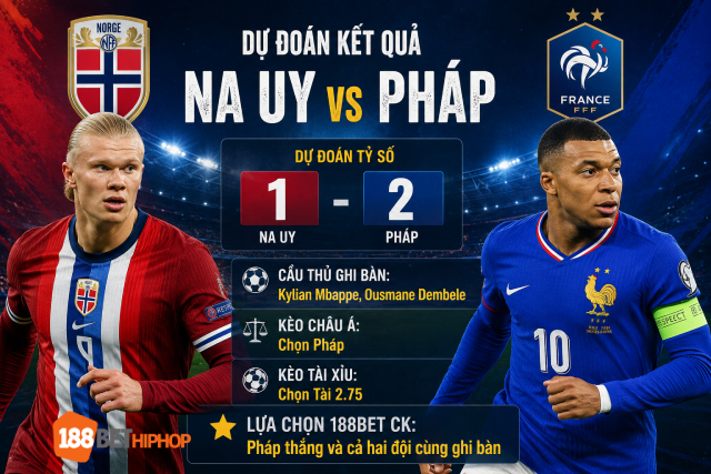Phùng Trâm Anh 188BET CK dự đoán kết quả nhận định Na Uy vs Pháp